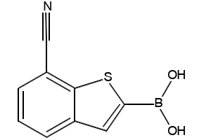 7-cyanobenzo[b]thiophen-2-ylboronic acid structure, CAS 1119899-37-4