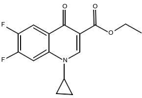 ETHYL 1-CYCLOPROPYL-6,7-DIFLUORO-4-OXO-1,4-DIHYDROQUINOLINE-3-CARBOXYLATE structure, CAS 98349-25-8