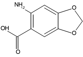 6-AMINO-1,3-BENZODIOXOLE-5-CARBOXYLIC ACID structure, CAS 20332-16-5