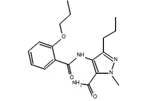 1H-Pyrazole-5-carboxaMide, 1-Methyl-4-[(2-propoxybenzoyl)aMino]-3-propyl- structure, CAS 139756-04-0