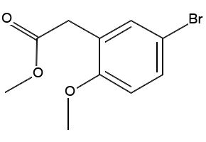 methyl 2-(5-bromo-2-methoxyphenyl)acetate structure, CAS 294860-58-5