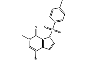 4-bromo-6-methyl-1-tosyl-1H-pyrrolo[2,3-c]pyridin-7(6H)-one structure, CAS 1445993-87-2