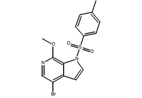 4-bromo-7-methoxy-1-tosyl-1H-pyrrolo[2,3-c]pyridine structure, CAS 1445993-85-0