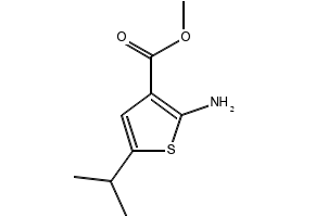 2-AMINO-5-ISOPROPYL-THIOPHENE-3-CARBOXYLIC ACID METHYL ESTER structure, CAS 149587-85-9