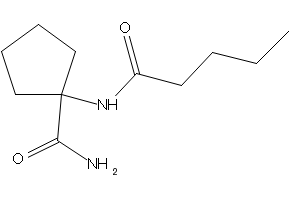 1-pentanoylamino-cyclopentane carboxylic structure, CAS 177219-40-8