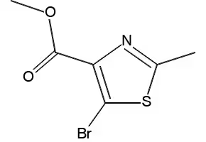 Methyl 5-bromo-2-methyl-1,3-thiazole-4-carboxylate structure, CAS 899897-21-3