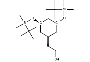 2-((3R,5R)-3,5-bis(tert-butyldiMethylsilyloxy)cyclohexylidene)ethanol structure, CAS 139356-37-9