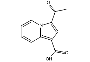 3-Acetylindolizine-1-carboxylic acid structure, CAS 120221-69-4