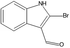 2-BroMo-1H-indole-3-carbaldehyde structure, CAS 119910-45-1