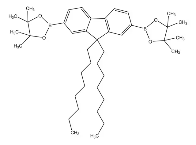 (2,7-BIS(4,4,5,5-TETRAMETHYL-1,3,2-DIOXABOROLAN-2-YL)-9,9-DIOCTYLFLUORENE) structure, CAS 196207-58-6