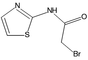 2-bromo-N-1,3-thiazol-2-ylacetamide structure, CAS 73326-20-2