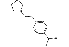 6-(2-PYRROLIDIN-1-YLETHYL)NICOTINICACID structure, CAS 387350-41-6