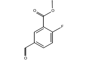 methyl 2-fluoro-5-formylbenzoate structure, CAS 165803-94-1