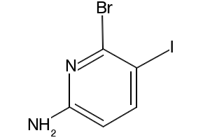6-bromo-5-iodopyridin-2-amine structure, CAS 1806995-70-9