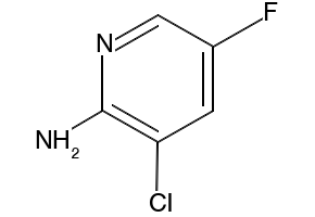 3-chloro-5-fluoropyridin-2-amine structure, CAS 1214330-79-6