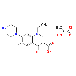 NORFLOXACIN LACTATE structure, CAS 97867-34-0