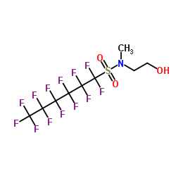 tridecafluoro-N-(2-hydroxyethyl)-N-methylhexanesulphonamide structure, CAS 68555-75-9
