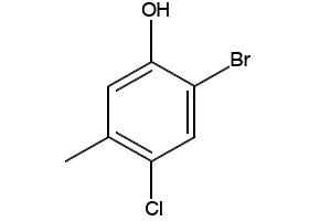 2-Bromo-4-Chloro-5-Methylphenol structure, CAS 112135-31-6