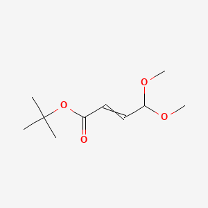 2-Butenoic acid, 4,4-dimethoxy-, 1,1-dimethylethyl ester, (2E)- structure, CAS 1071143-91-3