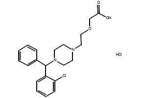 (R)-ethyl 2-(2-(4-((4-chlorophenyl)(phenyl)methyl)piperazin-1-yl)ethoxy)acetate structure, CAS 1116338-10-3