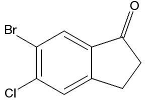6-Bromo-5-Chloro-Indan-1-One structure, CAS 1260013-71-5