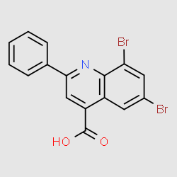 4-Quinolinecarboxylic acid, 6,8-dibromo-2-phenyl- structure, CAS 303793-47-7
