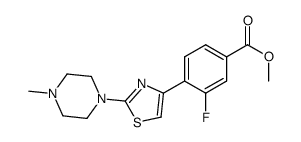 3-fluoro-4-[2-(4-methyl-1-piperazinyl)-4-thiazolyl]-, methyl ester structure, CAS 1094358-13-0