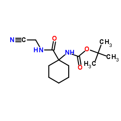 N-[1-[[(cyanomethyl)amino]carbonyl]cyclohexyl]-, 1,1-dimethylethyl ester structure, CAS 225122-33-8