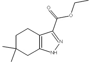 Ethyl 1-ethyl-6,6-dimethyl-4,5,6,7-tetrahydro-1H-indazole-3-carboxylate structure, CAS 1233243-54-3