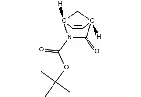 tert-butyl (1R,4S)-5-azabicyclo[2.2.1]hept-2-ene-5-carboxylate structure, CAS 702666-72-6