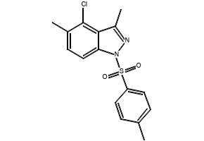 4-chloro-3,5-dimethyl-1-tosyl-1H-indazole structure, CAS 1421252-92-7