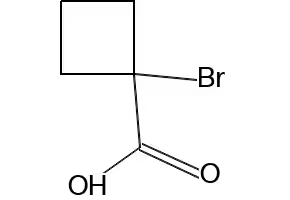 1-bromocyclobutane-1-carboxylic acid structure, CAS 32122-23-9
