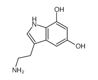 3-(2-aminoethyl)-1H-indole-5,7-diol structure, CAS 31363-74-3