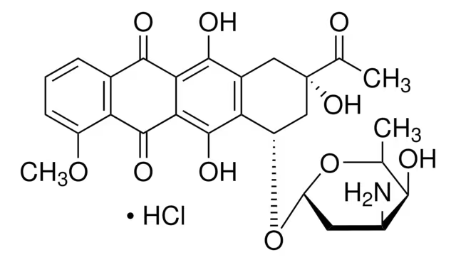 Daunorubicin hydrochloride structure, CAS 23541-50-6