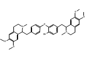 Dauricine structure, CAS 524-17-4