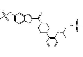 Delavirdine structure, CAS 147221-93-0
