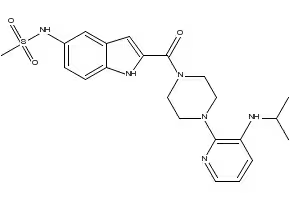 Delavirdine structure, CAS 136817-59-9