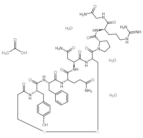 Desmopressin acetate structure, CAS 62357-86-2