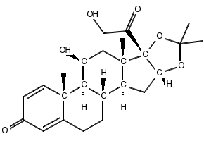 Desonide structure, CAS 638-94-8
