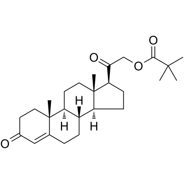 Desoxycorticosterone pivalate structure, CAS 808-48-0