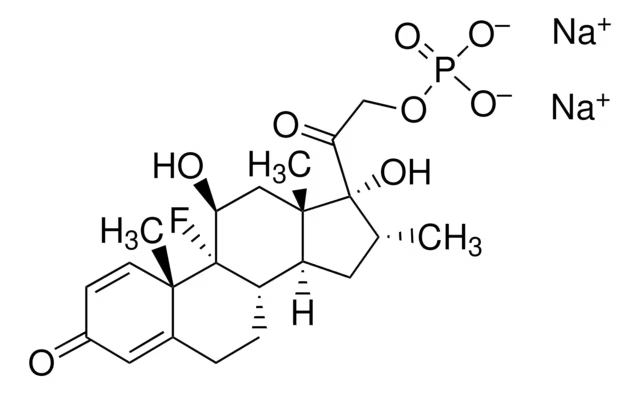 Dexamethason sodium phosphate structure, CAS 2392-39-4