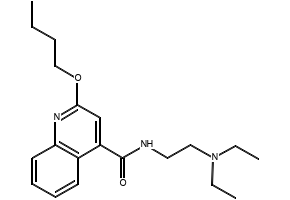 Cinchocaine base structure, CAS 85-79-0