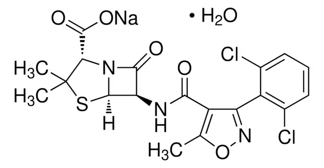 Dicloxacillin sodium structure, CAS 13412-64-1