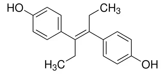 Diethylstilbesterol structure, CAS 56-53-1