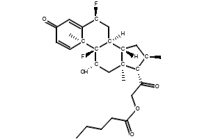 Diflucortolone structure, CAS 2607-06-9