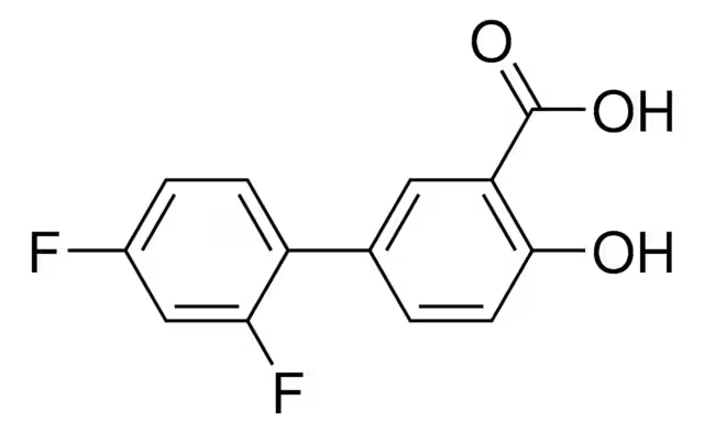 Diflunisal structure, CAS 22494-42-4