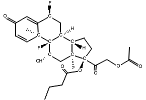 Difluprednate structure, CAS 23674-86-4