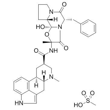 Dihydroergotamine mesylate structure, CAS 6190-39-2