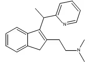 Dimethindene structure, CAS 5636-83-9