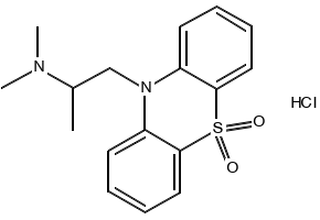 Dioxopromethazine structure, CAS 13754-56-8